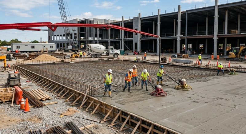 Commercial Slab Installation in Monroe Township, NJ